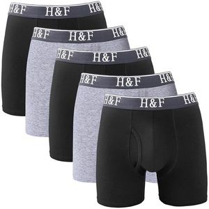 Bundle 2 set Haifeition Men's Underwear Boxer Briefs Cotton - 5 pk